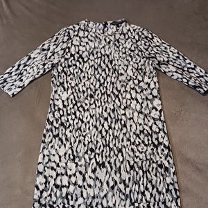 Banana Republic Black & White Leopard Print Dress Size 0